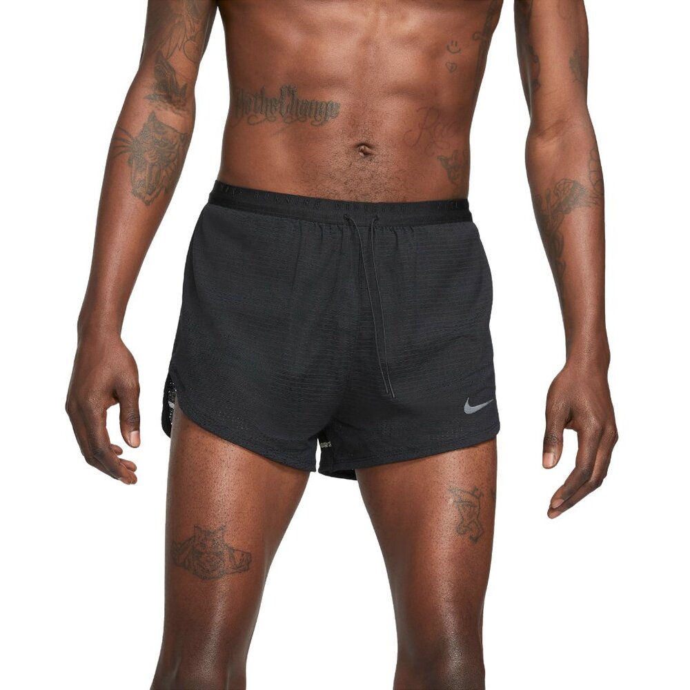 $85 NIKE DRI-FIT RUN DIVISION PINNACLE 3" RUNNING SHORTS DA1294-010 BLACK L